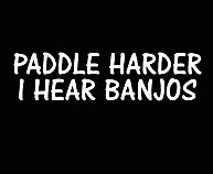 paddle harder funny boat diecut decal