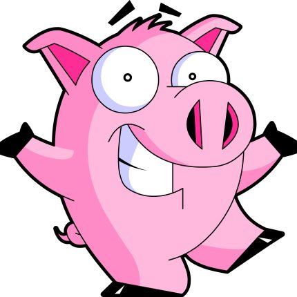 PIG CARTOON STICKER 8