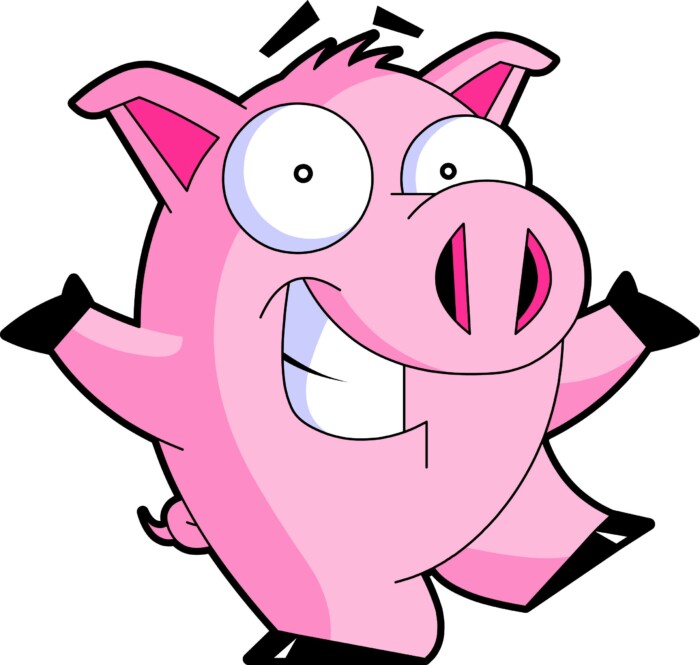 PIG CARTOON STICKER 8