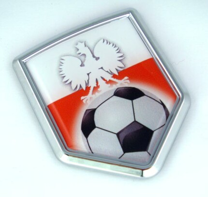 Poland Soccer 3D Adhesive Auto Emblem