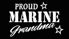 PROUD Military Stickers MARINE GRANDMA