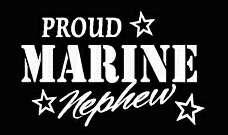 PROUD Military Stickers MARINE NEPHEW
