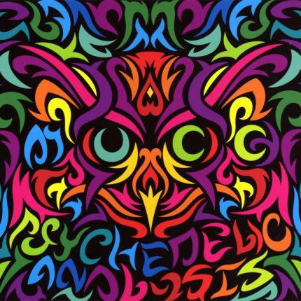 psychedelic art stickers wall decal 06