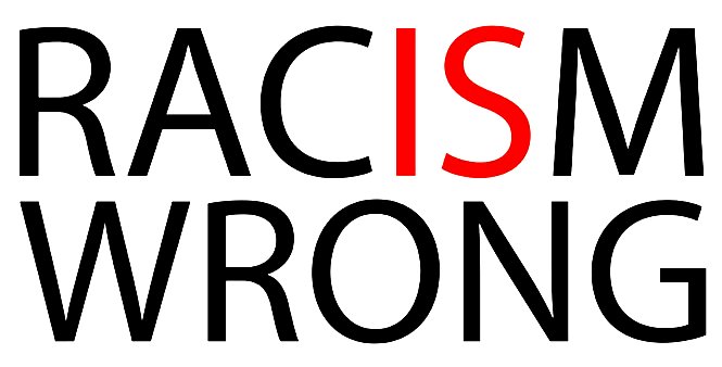 racism is wrong sticker