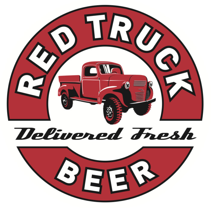 red truck beer sticker