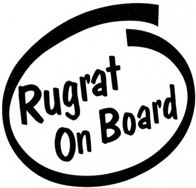 Rugrat On Board Inside Funny Sticker