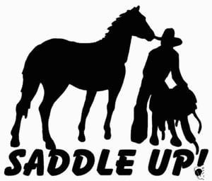 Saddle Up Cowboy Vinyl Car Decal