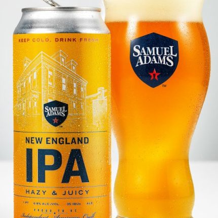 SAMUEL ADAMS NEW ENGLAND IPS CAN AND GLASS STICKER