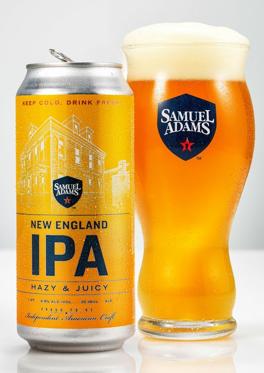 SAMUEL ADAMS NEW ENGLAND IPS CAN AND GLASS STICKER