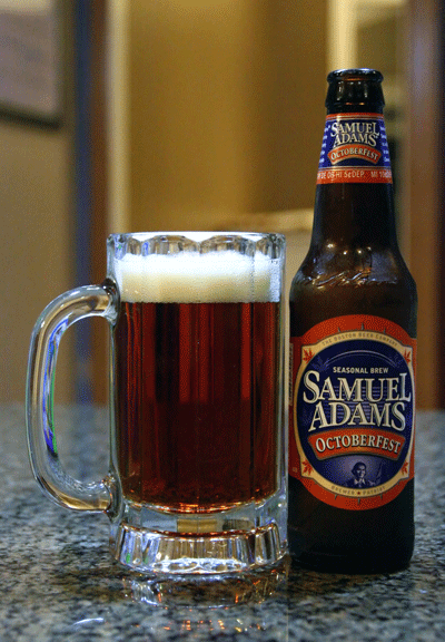 Samuel Adams Octoberfest Bottle and Mug