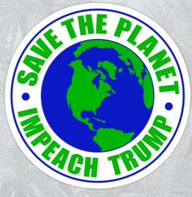Save The Planet Impeach Trump Sticker