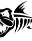 Skeleton Fish Decal