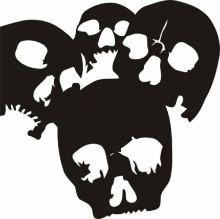 skulls vinyl decal skull cluster sticker