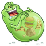 slimer ghost busters funny sticker 12