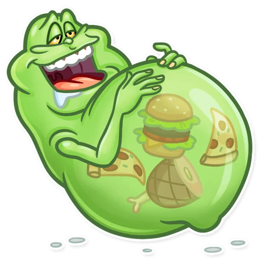 slimer ghost busters funny sticker 12
