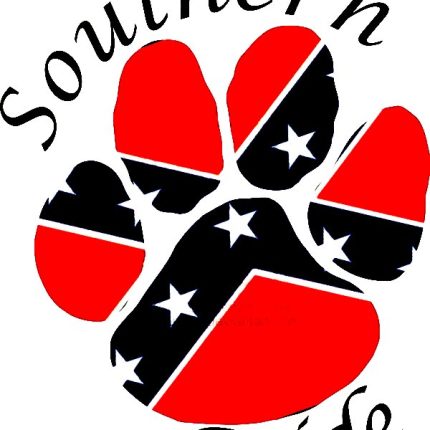 southern pride paw print sticker