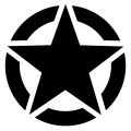 Star Army WWII Army Star Logo Diecut Decal