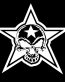 star with badass skull sticker
