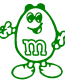 M&M Peanut diecut car sticler