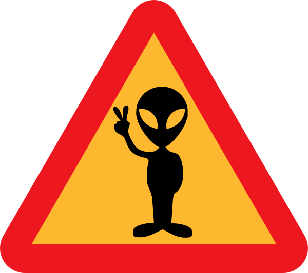 Alien Warning for Aliens Vinyl Sticker