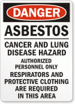 Asbestos Cancer Danger Sign 2