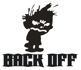 Back Off Car Decal 03