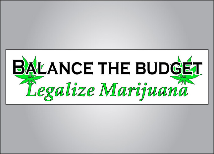 Balance the budget legalize pot bumper sticker