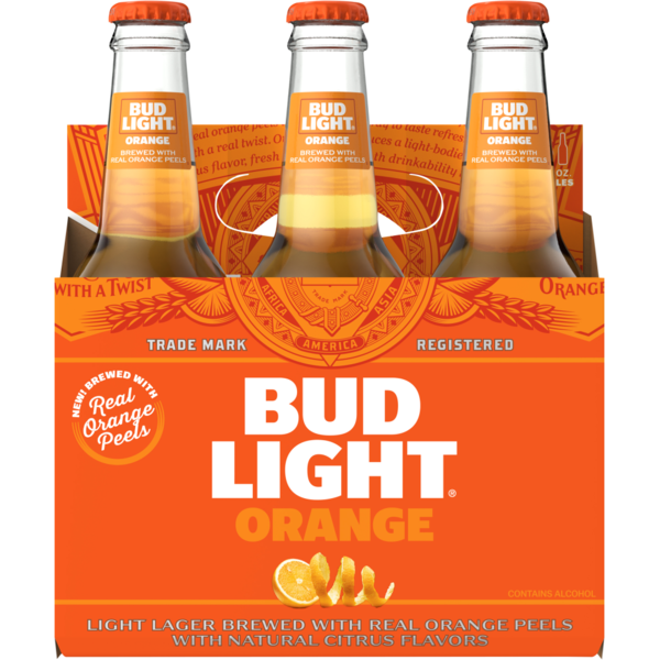 bud light orange six pack sticker