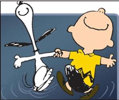 Charlie Brown and Snoopy Dancing Color Decal