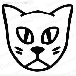 Confused Cat Head Sticker