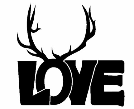 Deer Love Diecut Decal