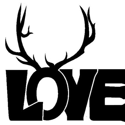 Deer Love Diecut Decal