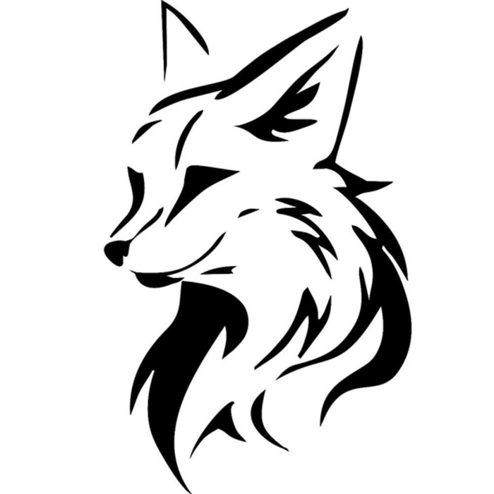 DIE CUT AUTO FOX STICKER DESIGN 10