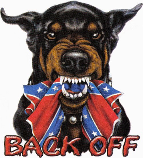 doberman BACK OFF rebel sticker