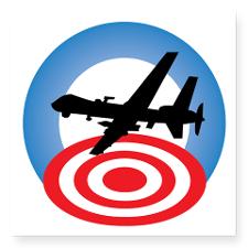 drone logo round sticker