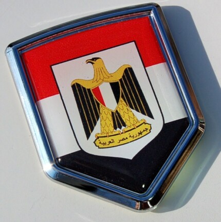 Egypt Decal Egyptian Flag Crest Car Chrome Emblem Sticker
