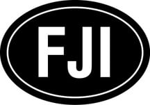 Fiji Oval Sticker