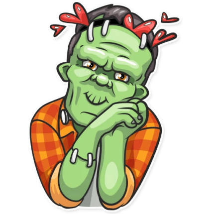 franky the monster_cartoon sticker 9