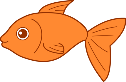 gold fish color fish sticker