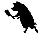 Hatchet Pig funny car sticker