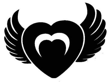 heart with wings sticker decal 2