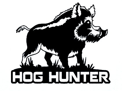Hog Hunter Die Cut Truck Decal