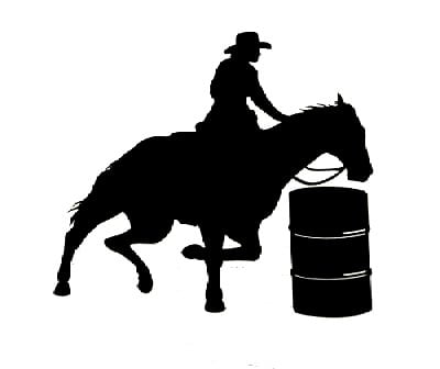 Horse BARREL RACER Decal