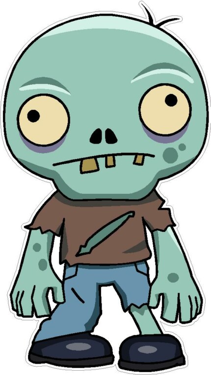 illustration of cartoon zombie boy