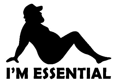 IM ESSENTIAL FUNNY DIE CUT DECAL FOR GUYS