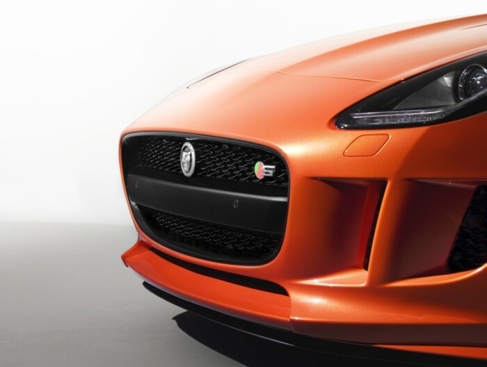 jaguar f type orange front end sticker