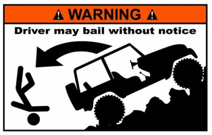 Jeep Funny Warning Sticker 1