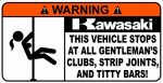 Kawasaki Funny Warning Sticker 6