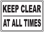 Keep Area Clear Signs and Decals 08