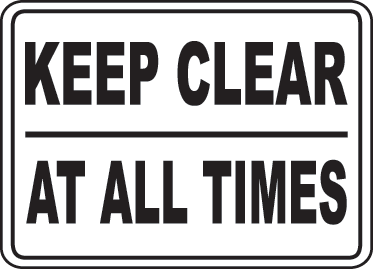 Keep Area Clear Signs and Decals 08